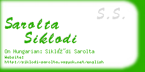 sarolta siklodi business card